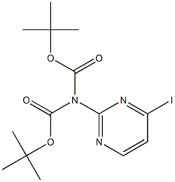 (4-碘嘧啶-2-基)亚氨基二碳酸二叔丁酯, 1538583-11-7, 结构式