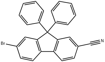 7-Bromo-9,9-diphenyl-9H-fluorene-2-carbonitrile Structure