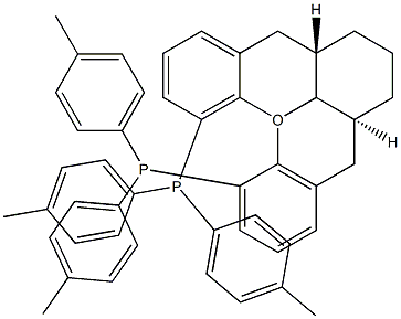 (-)-1,13-Bis[di(4-methylphenyl)phosphino]-(5aS,8aS,14aS)-5a,6,7,8,8a,9-hexahydro-5H-[1]benzopyrano[3,2-d]xanthene, 97%  (S,S,S)-(-)-Tol-SKP Struktur
