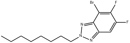 4-Bromo-5,6-difluoro-2-octyl-2H-benzo[d][1,2,3]triazole, 1557037-13-4, 结构式