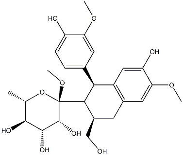 a-L-Mannopyranoside,[(1S,2R,3R)-1,2,3,4-tetrahydro-7-hydroxy-1-(4-hydroxy-3-methoxyphenyl)-3-(hydroxymethyl)-6-methoxy-2-naphthalenyl]methyl6-deoxy-|