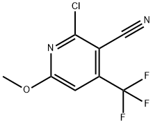 2-chloro-6-methoxy-4-(trifluoromethyl)nicotinonitrile Structure