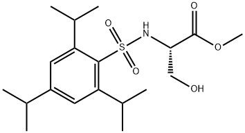 (S)-methyl 3-hydroxy-2-(2,4,6-triisopropylphenylsulfonamido)propanoate Struktur