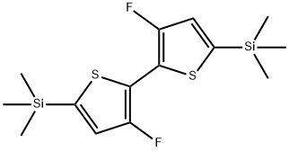 (3,3'-Difluoro-[2,2'-bithiophene]-5,5'-diyl)bis(trimethylsilane) Struktur