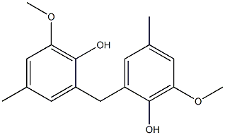 Phenol, 2,2'-methylenebis[6-methoxy-4-methyl- Structure
