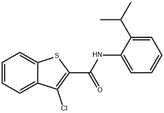 3-chloro-N-(2-propan-2-ylphenyl)-1-benzothiophene-2-carboxamide Struktur