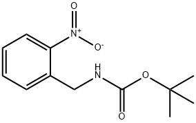 2-硝基苄基氨基甲酸叔丁酯 结构式
