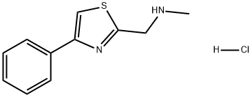2-Thiazolemethanamine, N-methyl-4-phenyl-, hydrochloride (1:1) 结构式