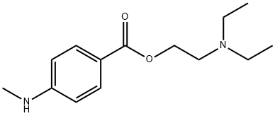 Benzoic acid, 4-(methylamino)-, 2-(diethylamino)ethyl ester Struktur