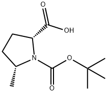(2R,5R)-1-(叔丁氧羰基)-5-甲基吡咯烷-2-羧酸 结构式