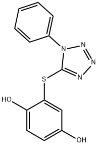 1,4-Benzenediol, 2-[(1-phenyl-1H-tetrazol-5-yl)thio]- Struktur