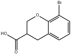 8-溴-3,4-二氢-2H-1-苯并吡喃-3-甲酸, 1691794-69-0, 结构式