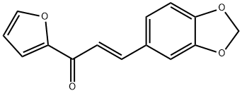 (E)-3-(benzo[d][1,3]dioxol-5-yl)-1-(furan-2-yl)prop-2-en-1-one Struktur