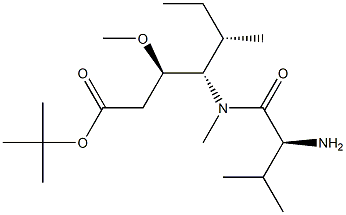 tert-butyl (3R,4S,5S)-4-((S)-2-amino-N,3-dimethylbutanamido)-3-methoxy-5-methylheptanoate Structure