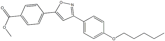 Benzoic acid, 4-[3-[4-(pentyloxy)phenyl]-5-isoxazolyl]-, methyl ester Struktur