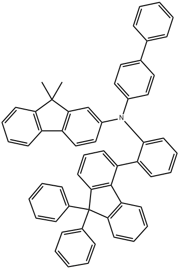N-(4-联苯基)-N-(2-(9,9-二苯基芴-4-基)苯基)-9,9-二甲基芴-2-胺, 1792219-00-1, 结构式