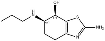 2-アミノ-4,5,6,7-テトラヒドロ-6α-(プロピルアミノ)ベンゾチアゾール-7α-オール 化学構造式
