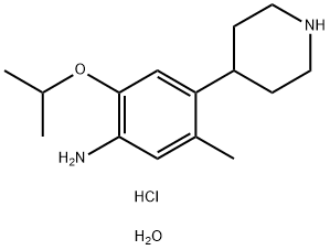 2-Isopropoxy-5-methyl-4-(piperidin-4-yl)aniline dihydrochloride hydrate Struktur