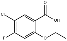 5-CHLORO-2-ETHOXY-4-FLUOROBENZOIC ACID, 1805820-29-4, 结构式