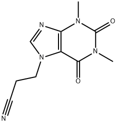 3-(1,3-dimethyl-2,6-dioxo-purin-7-yl)propanenitrile 结构式
