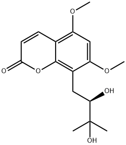 8-[(2R)-2,3-dihydroxy-3-methyl-butyl]-5,7-dimethoxy-chromen-2-one Structure