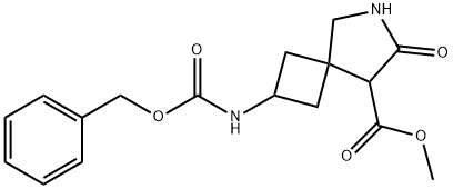 Methyl 2-(((Benzyloxy)Carbonyl)Amino)-7-Oxo-6-Azaspiro[3.4]Octane-8-Carboxylate Struktur