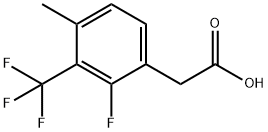 2-Fluoro-4-methyl-3-(trifluoromethyl)phenylacetic acid Struktur