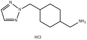 (4-((2H-1,2,3-triazol-2-yl)methyl)cyclohexyl)methanamine hydrochloride Struktur