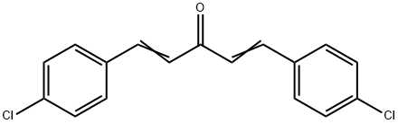 (1E,4E)-1,5-双(4-氯苯基)戊-1,4-二烯-3-酮 结构式