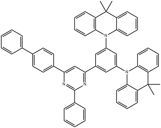 1836192-40-5 Acridine, 10,10'-[5-(6-[1,1'-biphenyl]-4-yl-2-phenyl-4-pyrimidinyl)-1,3-phenylene]bis[9,10-dihydro-9,9-dimethyl-