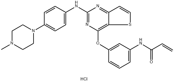 化合物 OLMUTINIB HYDROCHLORIDE 结构式