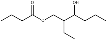 丁酸2-乙基-3-羟基己酯 结构式