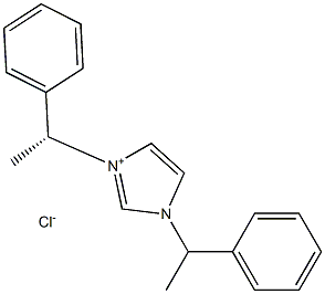 1,3-双((S)-1-苯基乙基)-1H-咪唑-3-鎓氯化物 结构式
