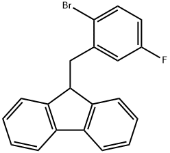 9H-Fluorene, 9-[(2-bromo-5-fluorophenyl)methyl]-,187754-50-3,结构式