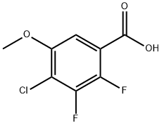 4-Chloro-2,3-difluoro-5-methoxybenzoic acid Struktur