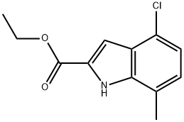 4-氯-7-甲基吲哚-2-乙酸乙酯, 188248-23-9, 结构式