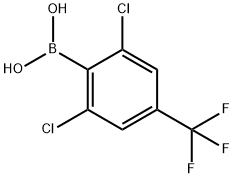 2,6-Dichloro-4-(trifluoromethyl)phenylboronic acid Struktur