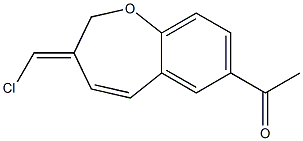 Ethanone,1-[(3E)-3-(chloromethylene)-2,3-dihydro-1-benzoxepin-7-yl]- Structure
