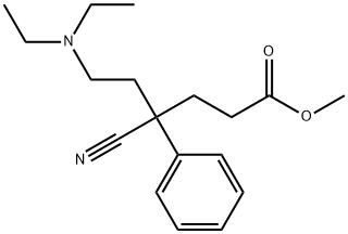 甲基 4-氰基-6-(二乙胺基)-4-苯基己酯, 190912-70-0, 结构式