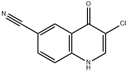 3-Chloro-4-oxo-1,4-dihydro-quinoline-6-carbonitrile 结构式