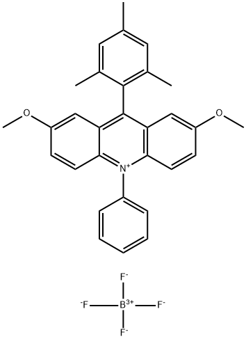 9-mesityl-2,7-dimethoxy-10-phenylacridin-10-ium tetrafluoroborate Struktur
