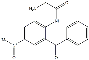 Acetamide, 2-amino-N-(2-benzoyl-4-nitrophenyl)- 化学構造式