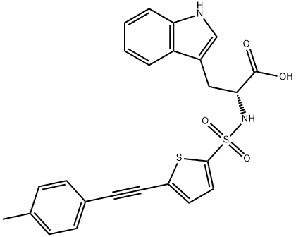 (R)-3-(1H-Indol-3-yl)-2-(5-(p-tolylethynyl)thiophene-2-sulfonamido)propanoic acid