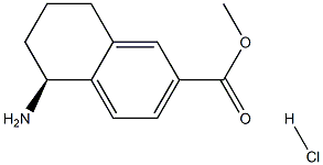 (S)-Methyl 5-amino-5,6,7,8-tetrahydronaphthalene-2-carboxylate hydrochloride Struktur