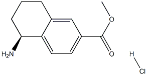 (S)-METHYL 5-AMINO-5,6,7,8-TETRAHYDRONAPHTHALENE-2-CARBOXYLATE HYDROCHLORIDE, 2061996-77-6, 结构式