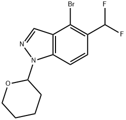 4-bromo-5-(difluoromethyl)-1-(tetrahydro-2H-pyran-2-yl)-1H-indazole Structure