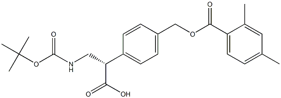 (S)-3-((tert-butoxycarbonyl)amino)-2-(4-(((2,4-dimethylbenzoyl)oxy)methyl)phenyl)propanoic acid Structure