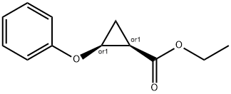 Cyclopropanecarboxylic acid, 2-phenoxy-, ethyl ester, cis- Struktur