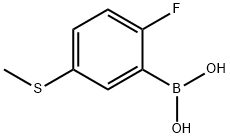 2-Fluoro-5-(methylthio)phenylboronic acid Struktur