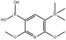 2,6-Dimethoxy-3-(trimethylsilyl)pyridine-5-boronic acid Struktur